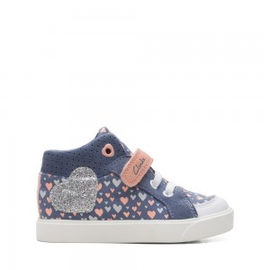 Clarks City Pop Toddler Djevojčice Platnene Cipele Plave | Hrvatska-98035