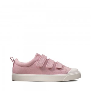 Clarks City Vibe Djevojčice Platnene Cipele Roze | Hrvatska-58279