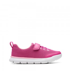 Clarks Hoop Run Dječake Tenisice Roze | Hrvatska-17086