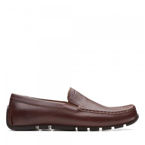 Clarks Oswick Plain Muške Loafers Tamno Smeđe | Hrvatska-18709