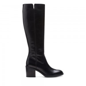 Clarks Valvestino Hi Ženske Knee-high Boots Crne | Hrvatska-27514