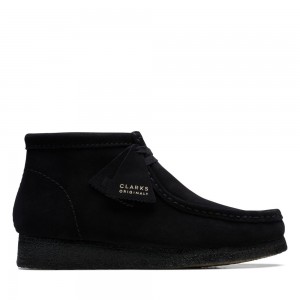 Clarks Wallabee Boot Muške Cizme Crne | Hrvatska-20931