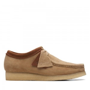 Clarks Wallabee Muške Cipele Smeđe Bijele | Hrvatska-86072