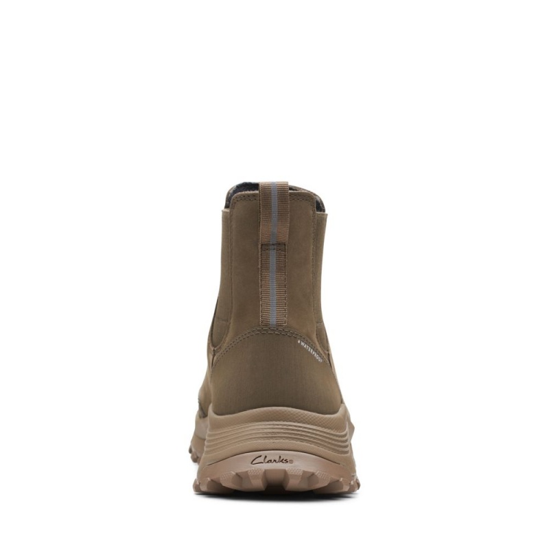 Clarks ATL Trek Up Waterproof Ženske Chelsea Čizme Kaki Boja | Hrvatska-37501