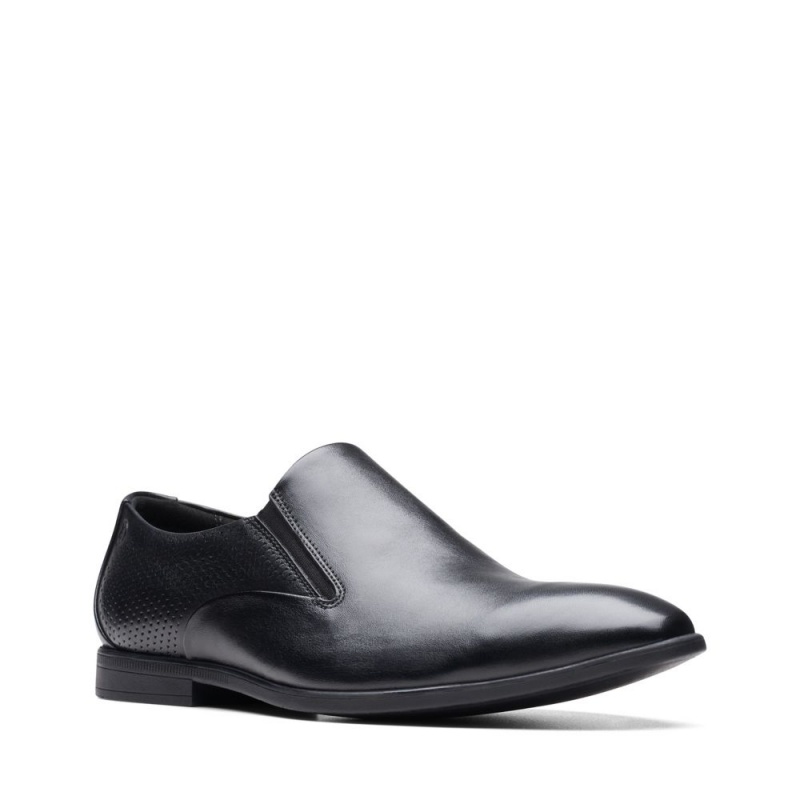 Clarks Boswyn Slip Muške Loafers Crne | Hrvatska-12376