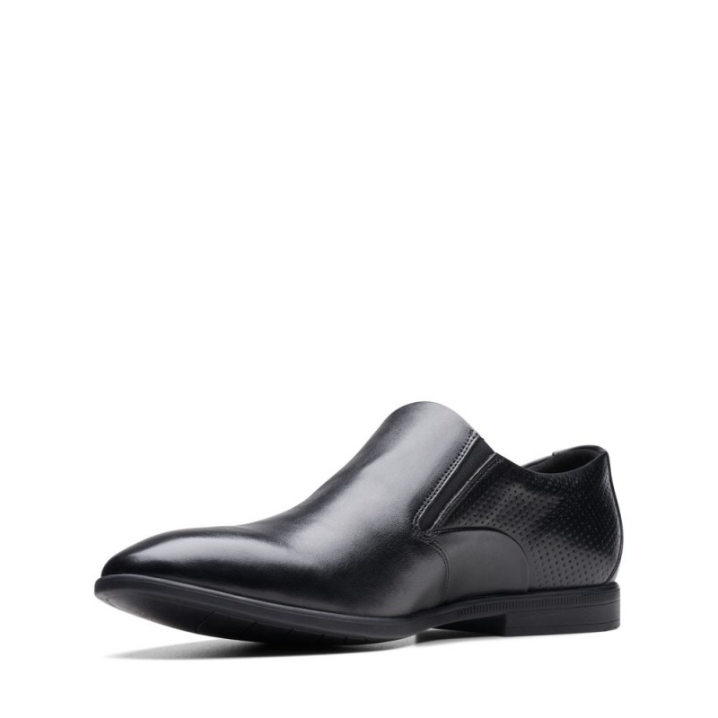 Clarks Boswyn Slip Muške Loafers Crne | Hrvatska-12376