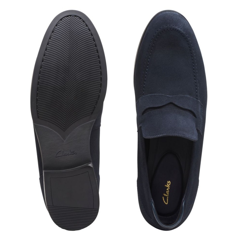 Clarks Bradish Ease Muške Loafers Tamnoplave | Hrvatska-35028