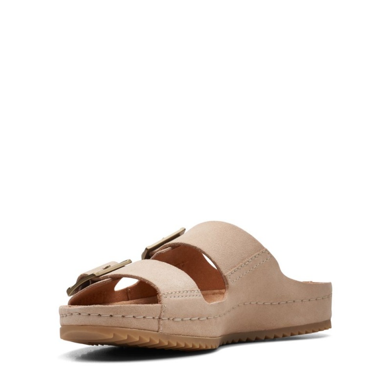 Clarks Brookleigh Sun Ženske Natikače Svijetlo Smeđe | Hrvatska-59371