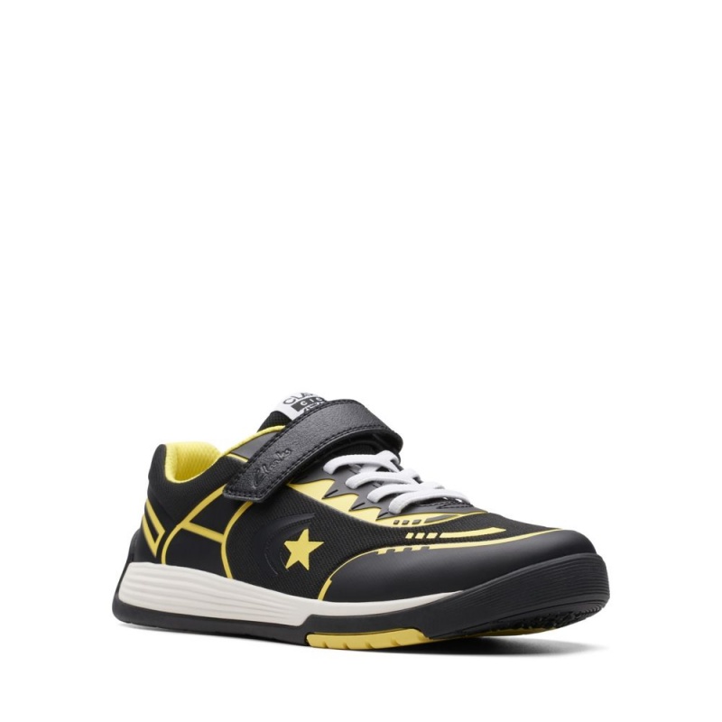 Clarks CICA Star Flex Youth Dječake Tenisice Crne | Hrvatska-29850