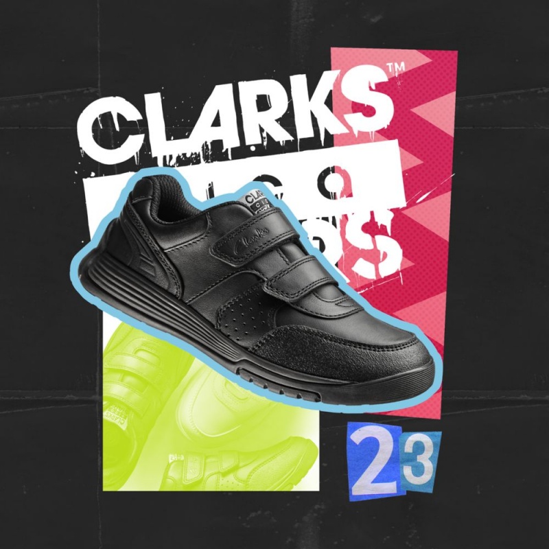 Clarks CICA Star Orb Dječake Tenisice Crne | Hrvatska-27658