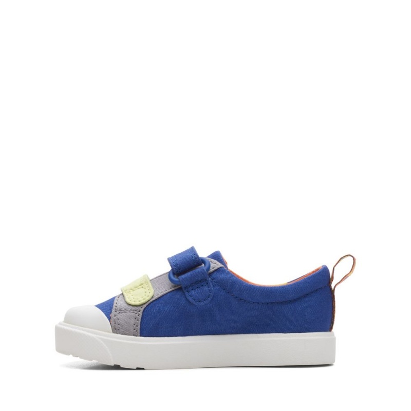 Clarks City Bright Toddler Dječake Platnene Cipele Svijetlo Plave | Hrvatska-01436