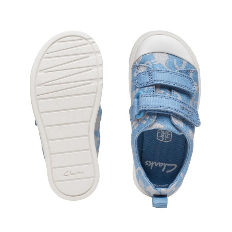 Clarks City Bright Toddler Dječake Platnene Cipele Plave Visebojne | Hrvatska-62340