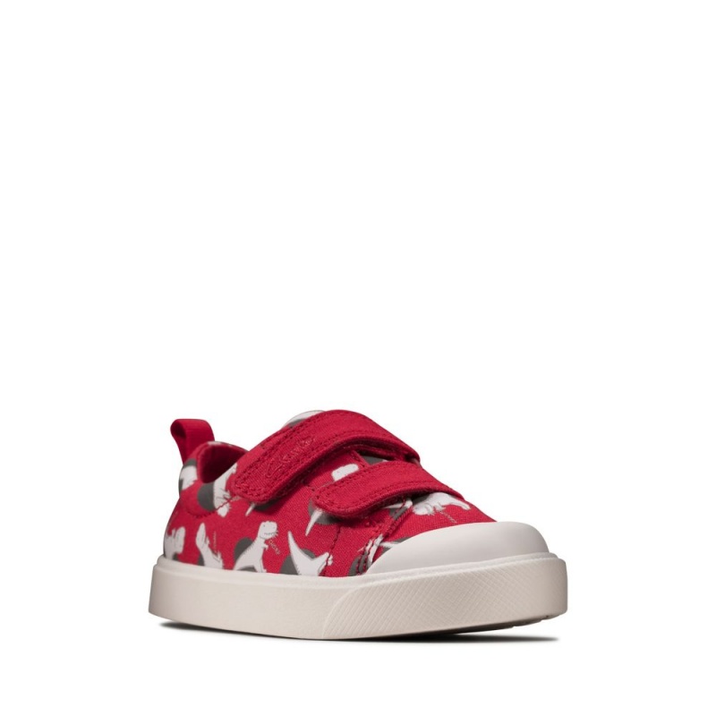 Clarks City Bright Toddler Dječake Tenisice Crvene | Hrvatska-97135