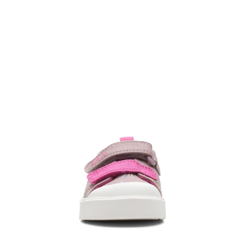 Clarks City Bright Toddler Djevojčice Platnene Cipele Roze | Hrvatska-58916