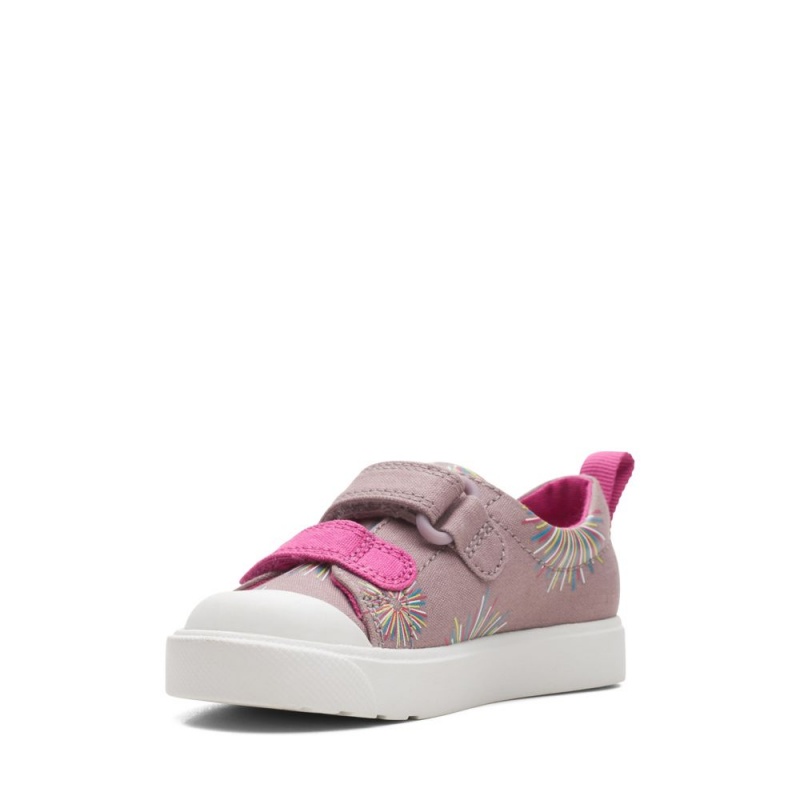 Clarks City Bright Toddler Djevojčice Platnene Cipele Roze | Hrvatska-58916