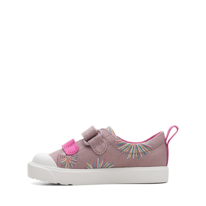 Clarks City Bright Toddler Djevojčice Platnene Cipele Roze | Hrvatska-58916