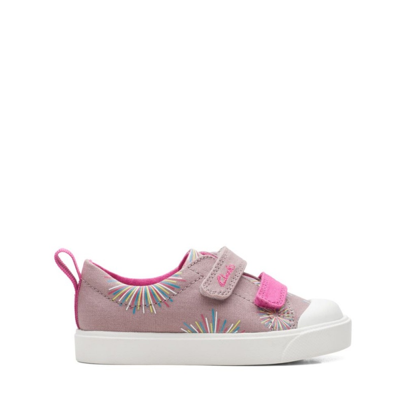 Clarks City Bright Toddler Djevojčice Platnene Cipele Roze | Hrvatska-58916