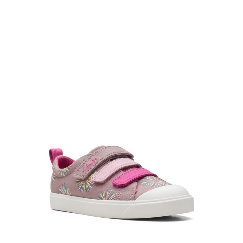 Clarks City Vibe Djevojčice Platnene Cipele Roze | Hrvatska-10462