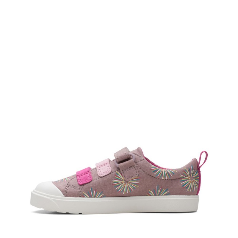 Clarks City Vibe Djevojčice Platnene Cipele Roze | Hrvatska-10462