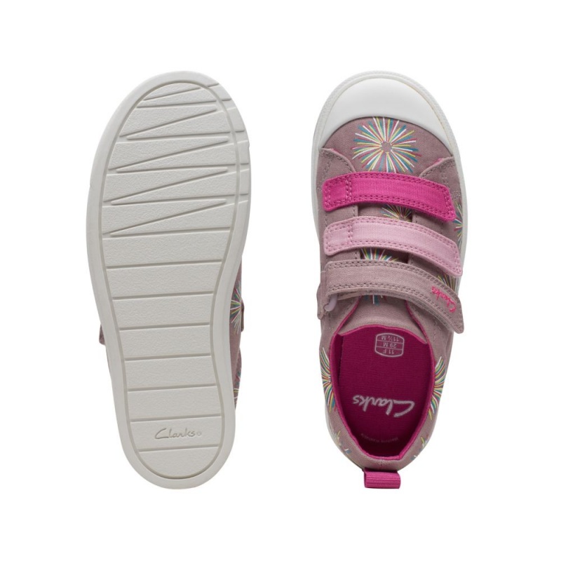 Clarks City Vibe Djevojčice Platnene Cipele Roze | Hrvatska-10462