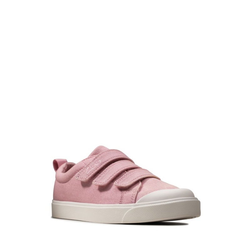 Clarks City Vibe Djevojčice Platnene Cipele Roze | Hrvatska-58279