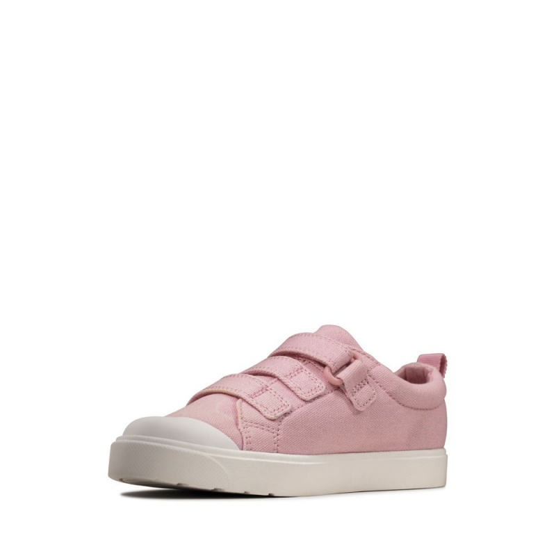 Clarks City Vibe Djevojčice Platnene Cipele Roze | Hrvatska-58279