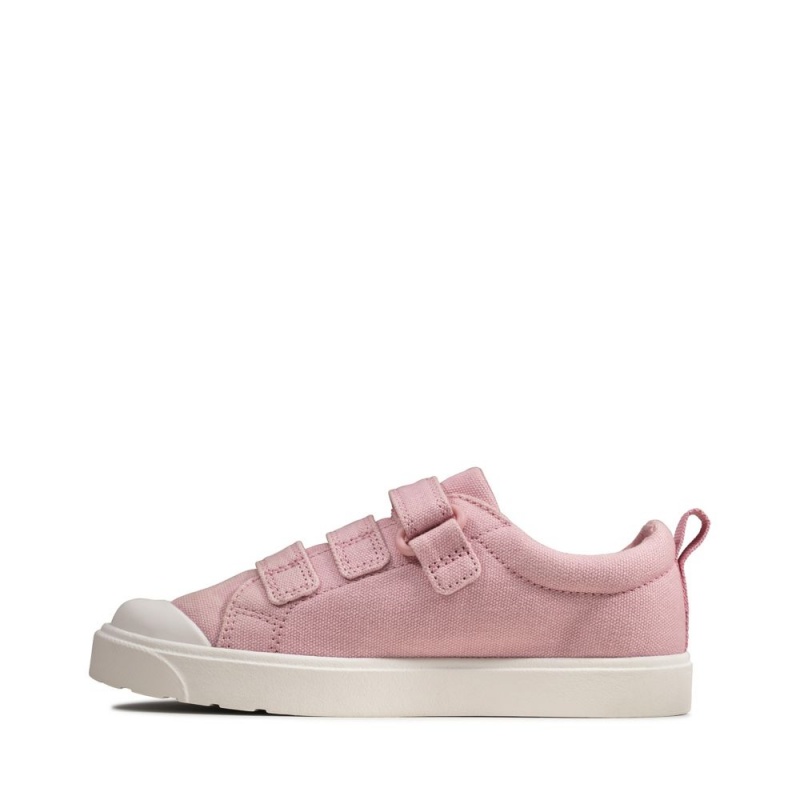 Clarks City Vibe Djevojčice Platnene Cipele Roze | Hrvatska-58279