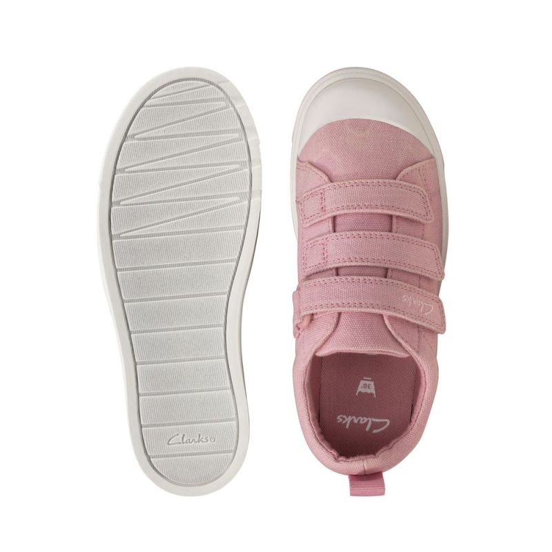 Clarks City Vibe Djevojčice Platnene Cipele Roze | Hrvatska-58279