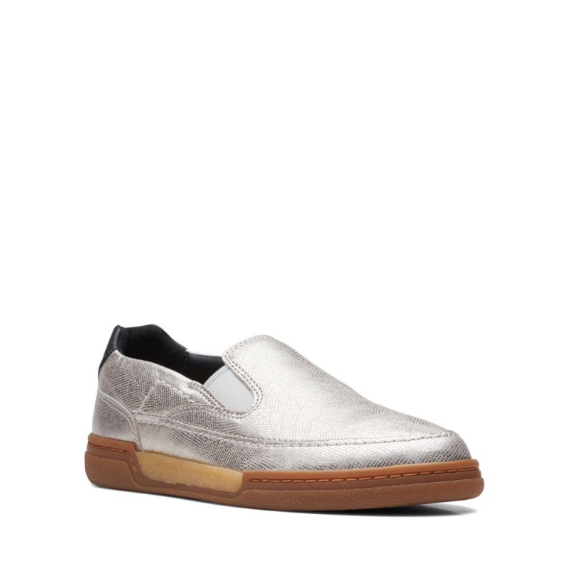 Clarks Craft Match Slip Ženske Tenisice Srebrne | Hrvatska-53812