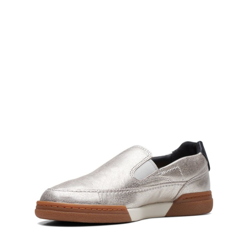 Clarks Craft Match Slip Ženske Tenisice Srebrne | Hrvatska-53812