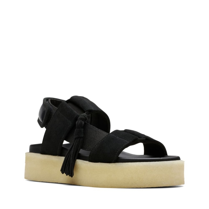 Clarks Crepe Sandal Ženske Ravne Sandale Crne | Hrvatska-50973