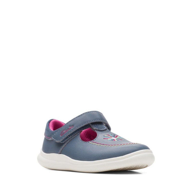 Clarks Crest Prom Toddler Djevojčice Cipele Tamno Plave | Hrvatska-48016