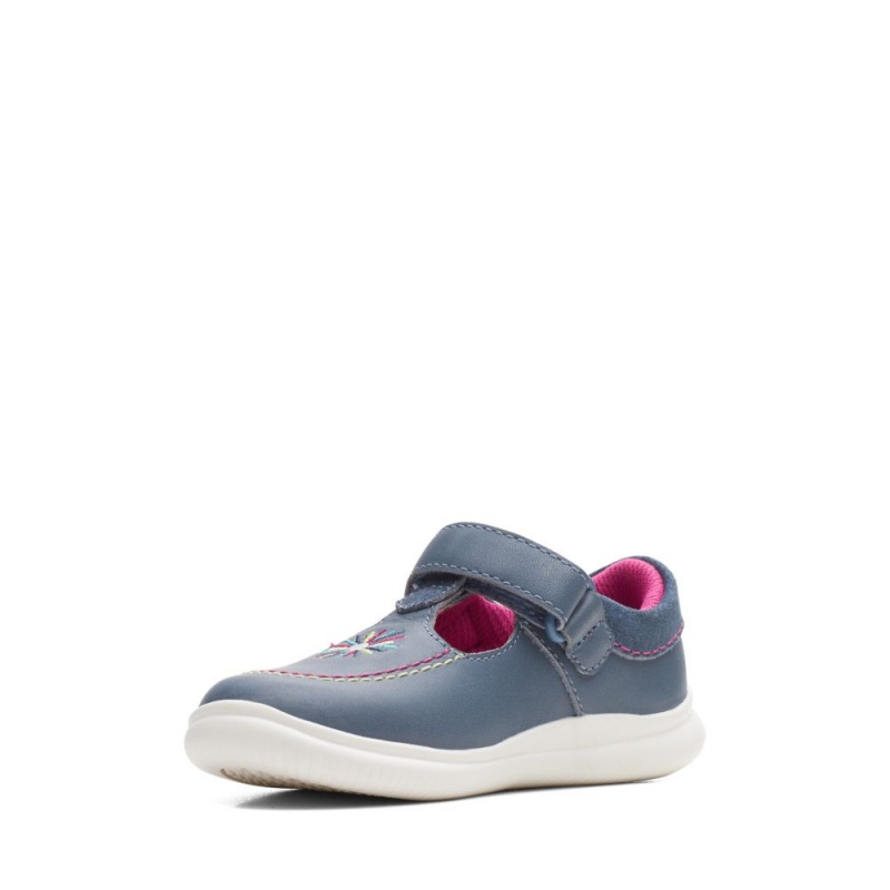 Clarks Crest Prom Toddler Djevojčice Cipele Tamno Plave | Hrvatska-48016