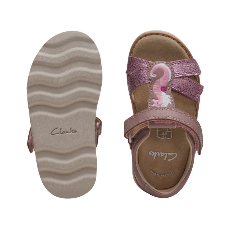 Clarks Crown Brill Toddler Djevojčice Sandale Roze | Hrvatska-57801