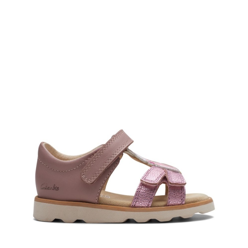 Clarks Crown Brill Toddler Djevojčice Sandale Roze | Hrvatska-57801