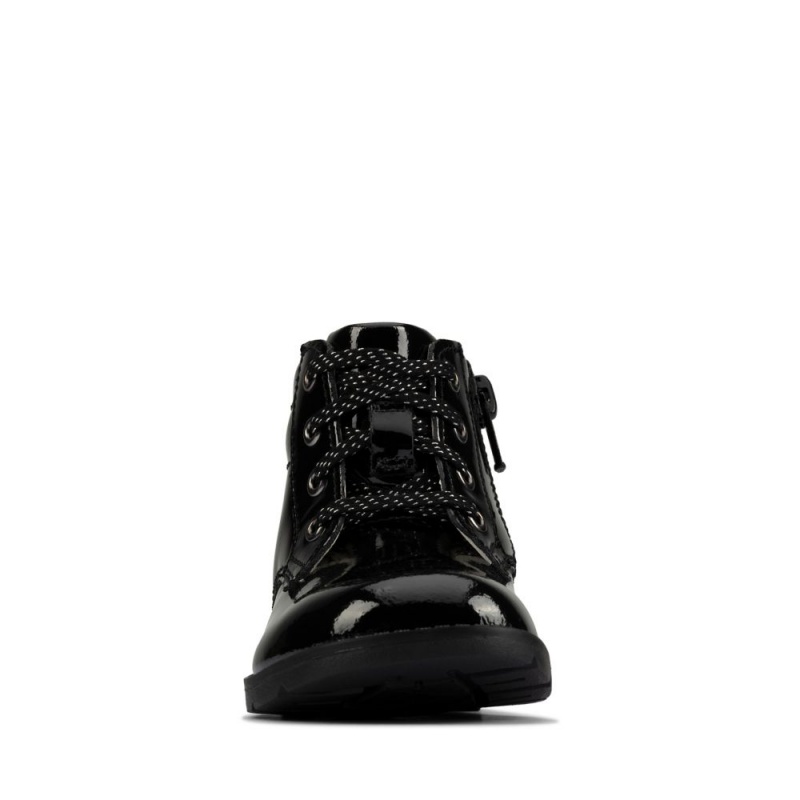 Clarks Dabi Lace Toddler Djevojčice Cizme Crne | Hrvatska-07285