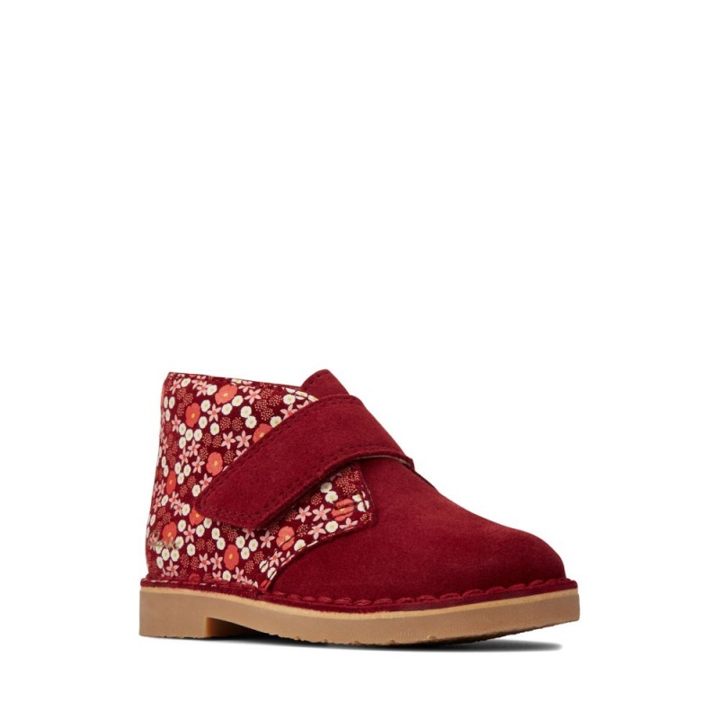 Clarks Desert Boot 2 Toddler Djevojčice Cizme Bordo | Hrvatska-28307