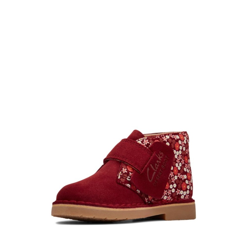 Clarks Desert Boot 2 Toddler Djevojčice Cizme Bordo | Hrvatska-28307