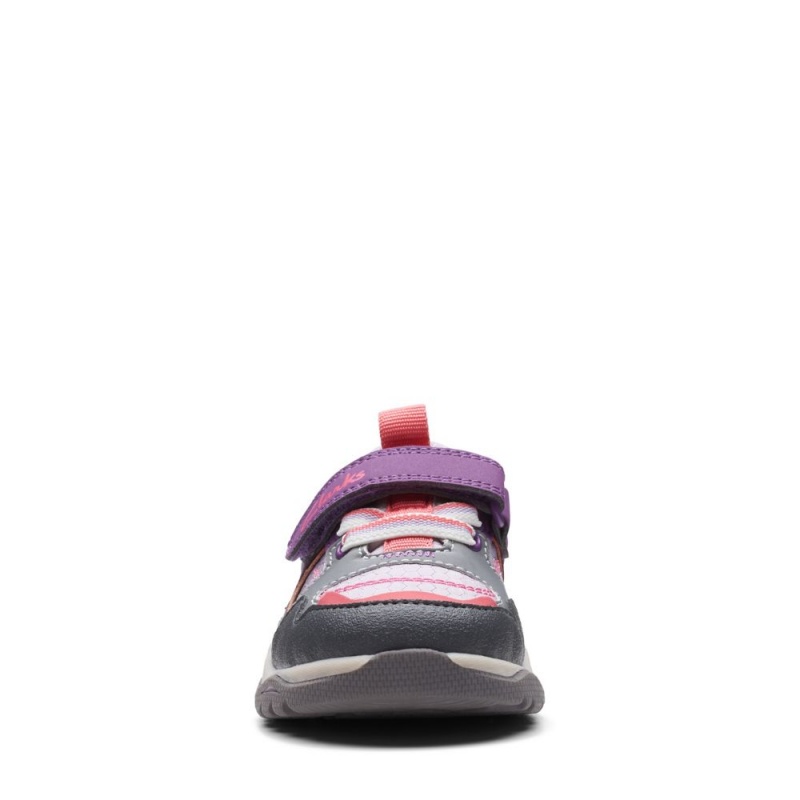 Clarks Feather Jump Toddler Dječake Tenisice Ljubičaste | Hrvatska-62584