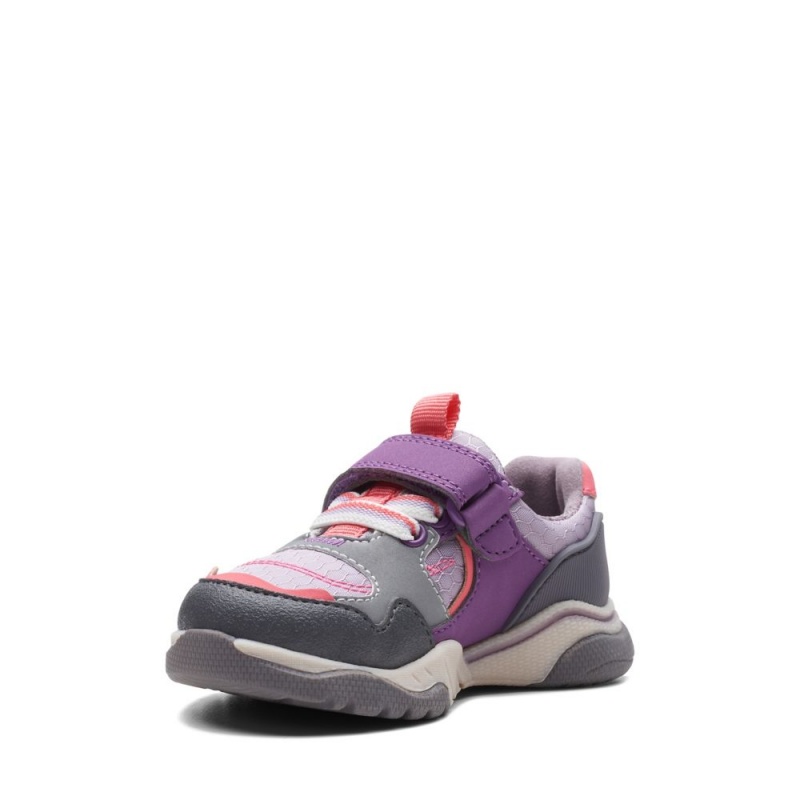 Clarks Feather Jump Toddler Dječake Tenisice Ljubičaste | Hrvatska-62584