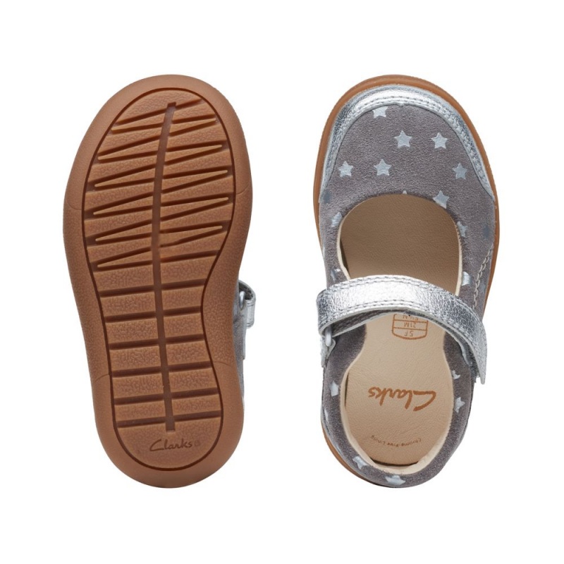 Clarks Flash Bright Toddler Dječake Tenisice Srebrne | Hrvatska-23169