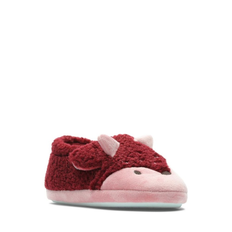 Clarks Fluffy Snug Toddler Dječake Papuče Roze | Hrvatska-21539