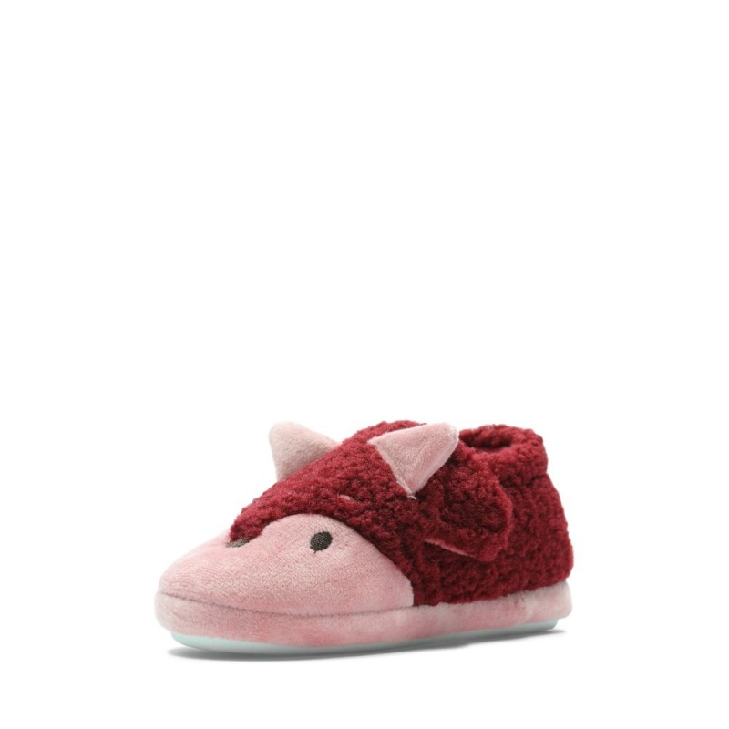 Clarks Fluffy Snug Toddler Dječake Papuče Roze | Hrvatska-21539