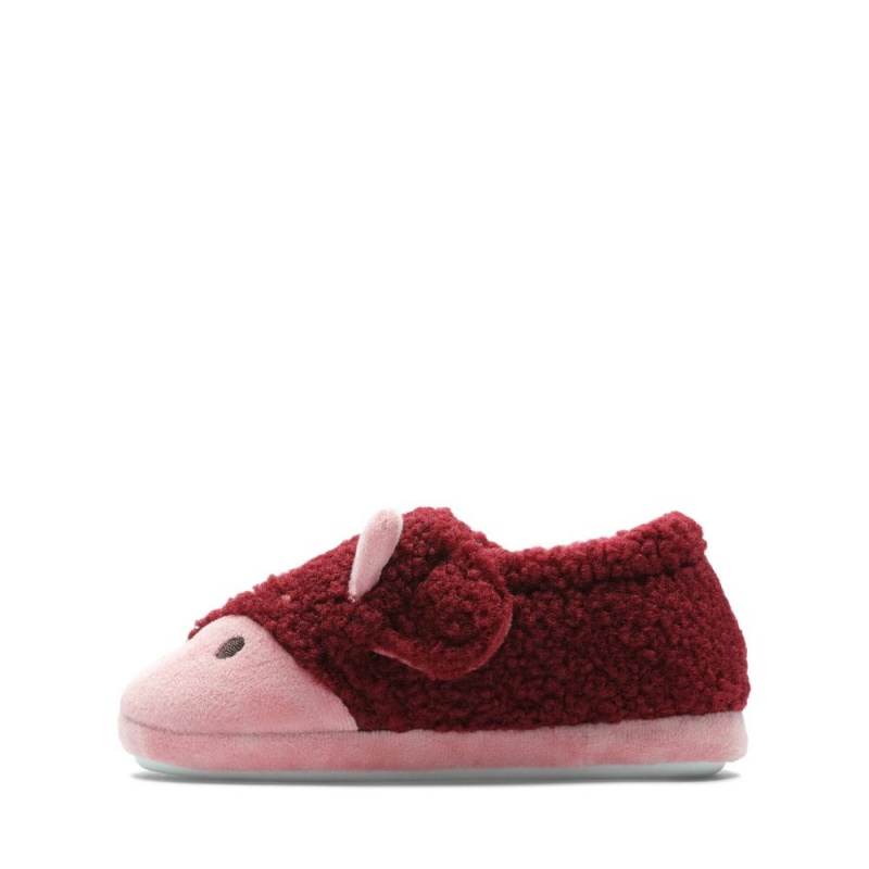 Clarks Fluffy Snug Toddler Dječake Papuče Roze | Hrvatska-21539