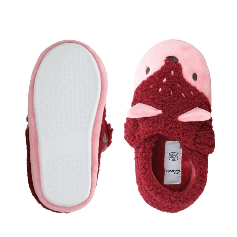 Clarks Fluffy Snug Toddler Dječake Papuče Roze | Hrvatska-21539