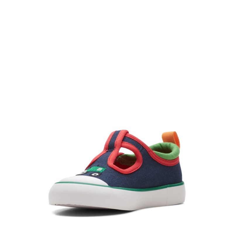 Clarks Foxing Dancer Toddler Dječake Platnene Cipele Tamnoplave | Hrvatska-52347