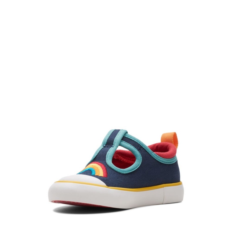 Clarks Foxing Dancer Toddler Djevojčice Platnene Cipele Tamnoplave | Hrvatska-06418