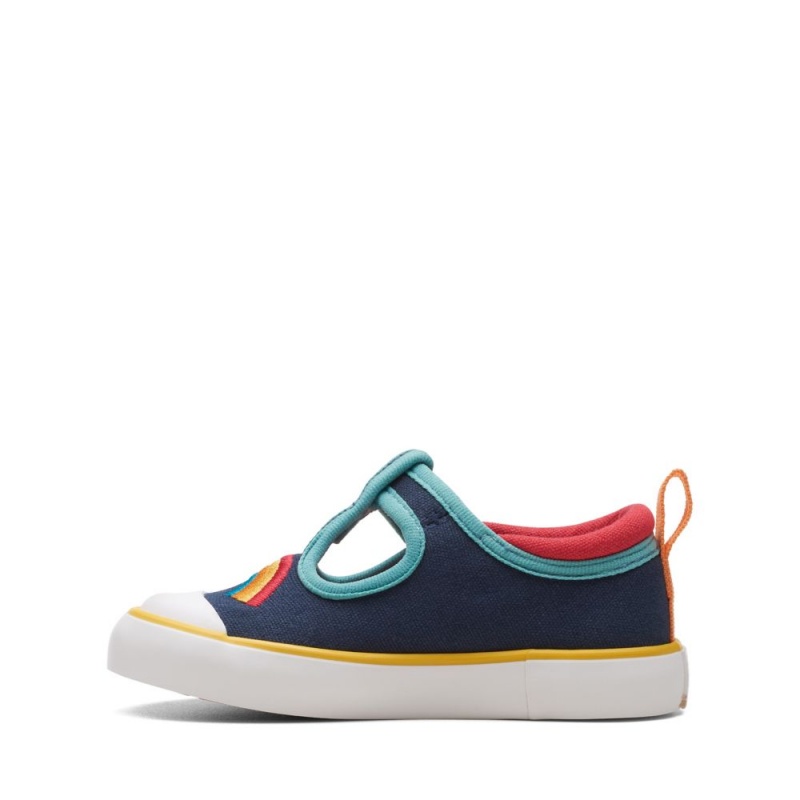 Clarks Foxing Dancer Toddler Djevojčice Platnene Cipele Tamnoplave | Hrvatska-06418