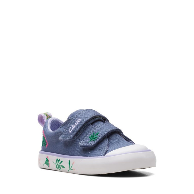 Clarks Foxing Lo Toddler Djevojčice Platnene Cipele Plave | Hrvatska-29014