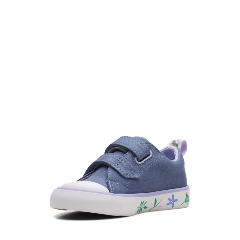 Clarks Foxing Lo Toddler Djevojčice Platnene Cipele Plave | Hrvatska-29014